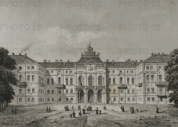 Konstantin Palace, Strelna, Russia, 1839. Creator: Samuel Cholet.
