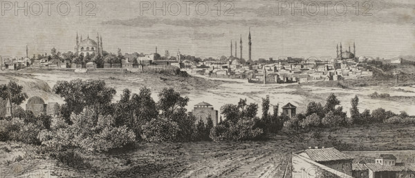 Adrianople (at present, Edirne), capital of the Ottoman Empire from 1369 to 1453, 1878. Creator: Enrique Alba.