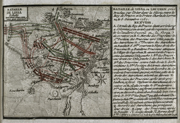 Seven Years War (1756-1763): Battle of Leuthen (5th December 1757), 1765. Creator: Jean de Beaurain.