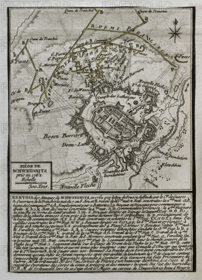 Seven Years War (1756-1763): Third Silesian War - Siege of Schweidnitz (1762), 1765. Creator: Jean de Beaurain.