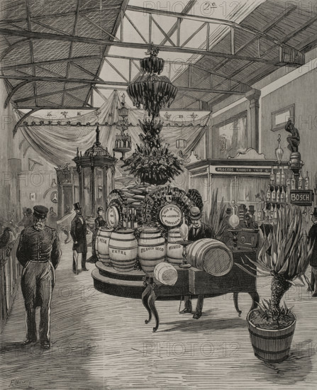 Fifth Hall of the Spanish Section in the Palace of the Champ de Mars, Paris Exposition, 1878. Creator: Josep Lluís Pellicer Feñé.