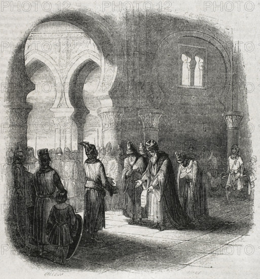Presentation of the embassy of the King of Persia to El Cid Campeador, 1852. Creator: José Vallejo.