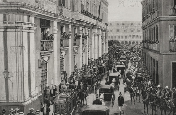 Burial of the "Maine" victims, Havana, Cuba, 1898. Creator: Benigno Matute Parga.