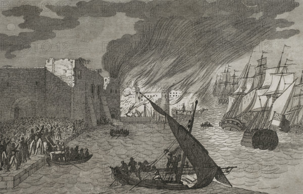 French Revolutionary Wars - Siege of Toulon, 1793 (1851). Creator: Miranda.
