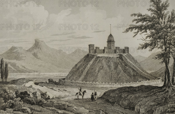 Castle, Erzurum, Ancient Armenia, 1838.  Creator: Samuel Cholet.