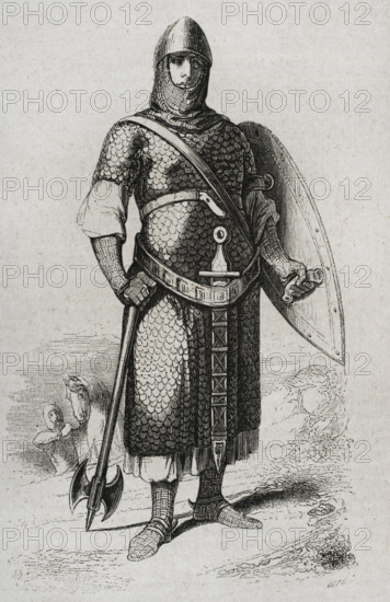 Rodrigo Díaz de Vivar, known as El Cid Campeador (c. 1043-1099), Castilian nobleman, knighted...1852 Creator: Tomás Carlos Capuz.