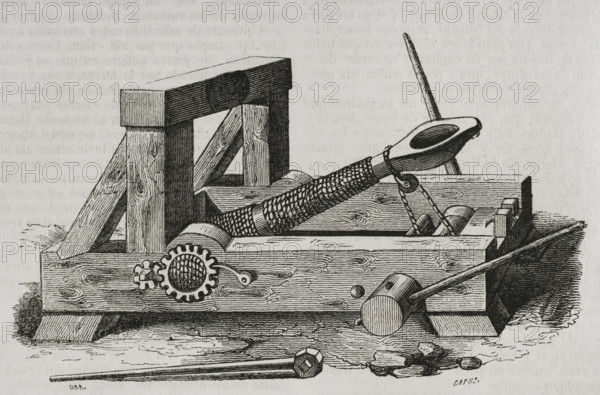 The catapult - siege machine, 19th century. Creator: Tomás Carlos Capuz.