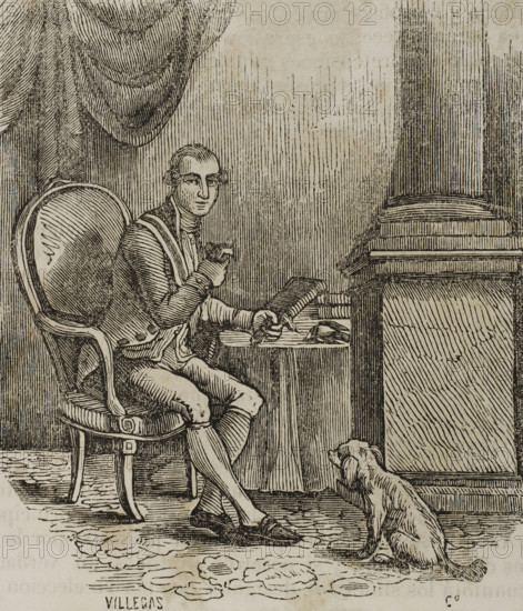 Ferdinand, as Prince of Asturias, killing little birds, 1851. Creator: Villegas.
