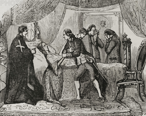 Death of the Princess of Asturias, May 21, 1806, (1851).  Creator: Unknown.