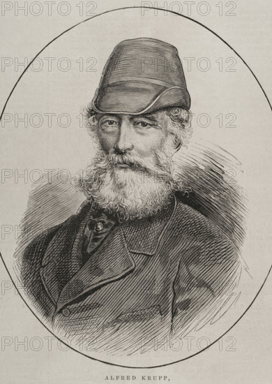 Alfred Krupp, German steel manufacturer and inventor, 1878. Creator: Unknown.