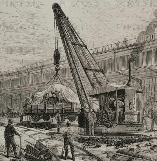 Steam crane, International Exposition, Paris, France, 1878. Creator: Unknown.