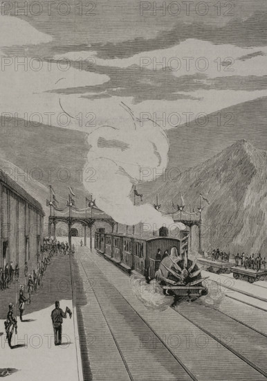 Inauguration of the France Railroad in Gerona, on January 20, 1878. Creator: Unknown.