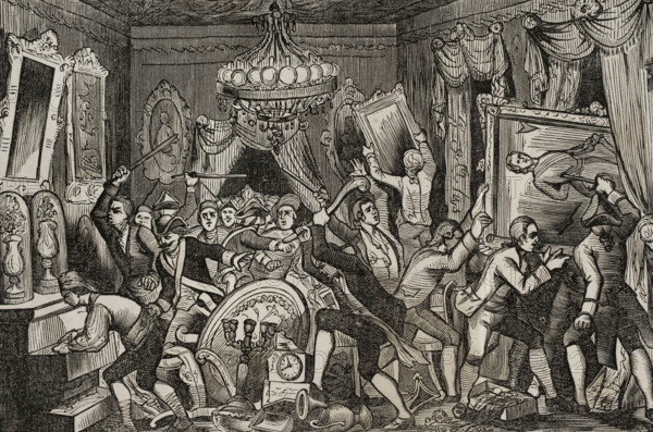 Mutiny of Aranjuez (17-19 March 1808): break-in at the Prince of Peace's house, (1851).  Creator: Unknown.