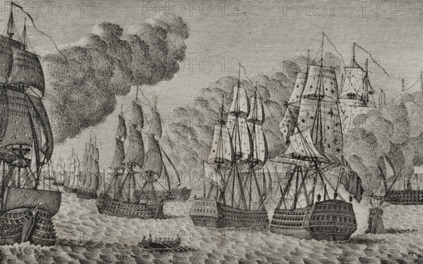 Battle of Trafalgar, October 21, 1805, (1851). Creator: Unknown.