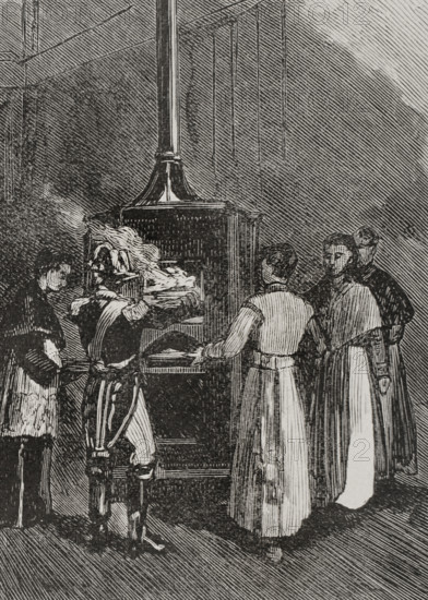 The conclave for the election of Pope Leo XIII, Rome, 1878. Creator: Unknown.