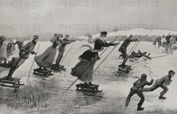 A new "sport" - popular amusements, Germany, 1898.  Creator: Unknown.
