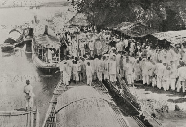 Philippine Revolution (1896-1898): farewell to the Tagalog leaders, Sual (Luzón Island), 1898. Creator: Enrique Laporta Valor.