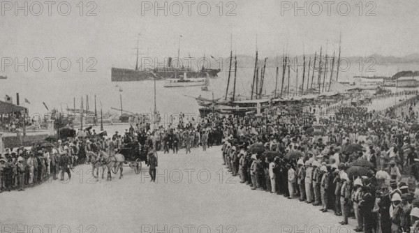 Arrival of Captain-General Andrés González Muñoz, San Juan, Puerto Rico, 11 January 1898. Creator: Unknown.
