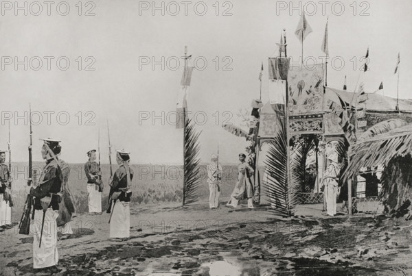 Visit of the Emperor Thanh Thai to the tombs of his ancestors, 1898. Creator: Unknown.