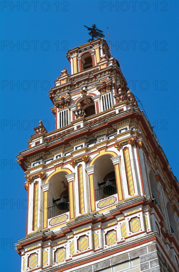 Tower of Santa Maria de la Encina and San Juan Bautista Church, Burguillos del Cerro, Spain, 2008. Creator: LTL.