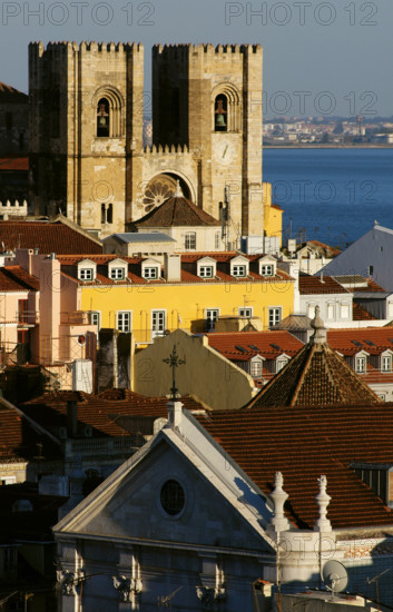 Cathedral and Alfama neighborhood, Lisbon, Portugal, 2008. Creator: Unknown.