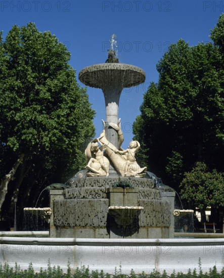 Galapagos Fountain or Isabel II Fountain, Glorieta de Nicaragua, Retiro Park, Madrid, Spain, 1996. Creator: LTL.