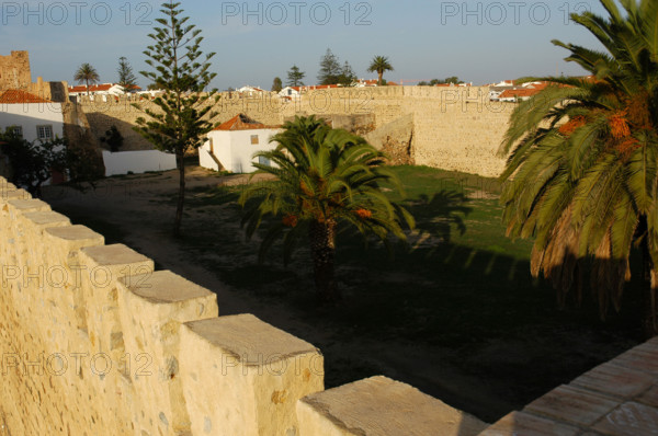 View of the battlemented walls of the castle, Sines, District of Setúbal, Portugal, 2008. Creator: Unknown.