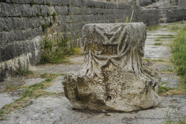 Partial view of the amphitheater ruins, ancient city of Salona, Solin, Croatia, 2018. Creator: Unknown.