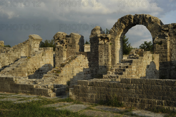 Partial view of the amphitheater ruins, ancient city of Salona, Solin, Croatia, 2018. Creator: Unknown.