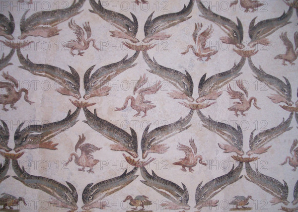 Mosaic, El Jem Museum, El Djem, Tunisia, 2009. Creator: Amanda Waite.