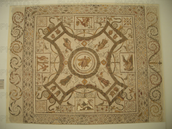 Mosaic, El Jem Museum, El Djem, Tunisia, 2009. Creator: Amanda Waite.