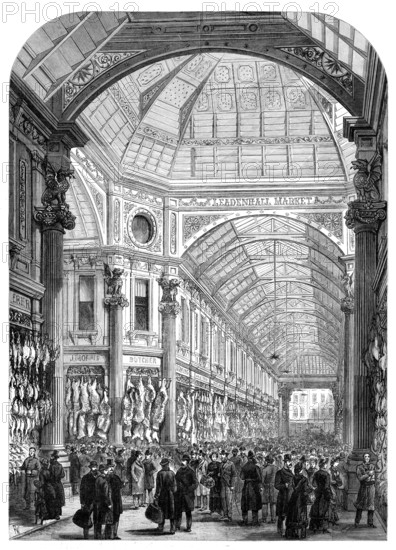 New Leadenhall Market: interior, 1881. Creator: Unknown.