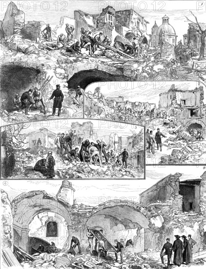 The Earthquake at Casamicciola, Island of Ischia, 1881.  Creator: Unknown.