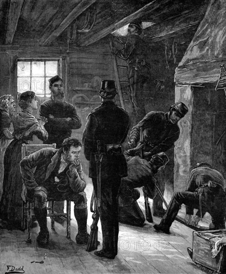 The State of Ireland: searching for arms, 1881. Creator: W. I. Mosses.