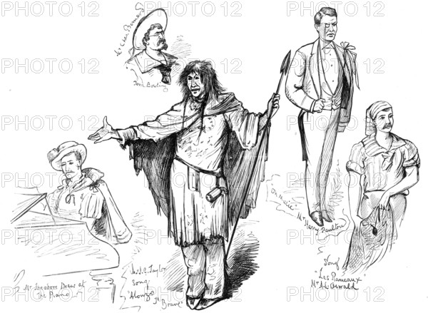 The Savage Club Entertainment at the Royal Albert Hall: some of the savages, 1883. Creator: Unknown.