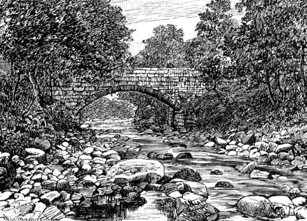 Sketches in Nidderdale, Yorkshire: Bridge over How Stean Beck, 1883. Creator: Unknown.