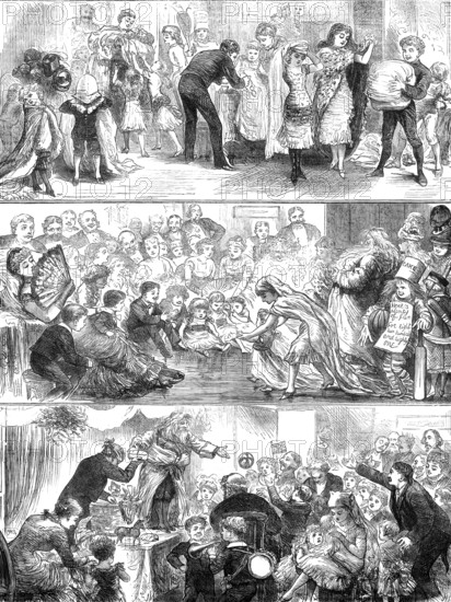 Domestic Theatricals - 1. The Dressing-Room; 2. The Stage; 3. The Last Act, 1881. Creator: Unknown.