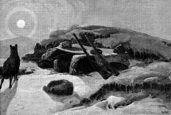 The American Franklin Search Expedition: an Arctic night's lodging, 1881. Creator: Unknown.