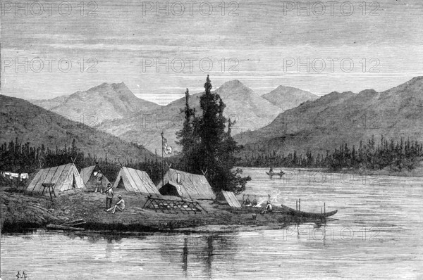 Camp on the Skeena River, British Columbia, 1881. Creator: Unknown.