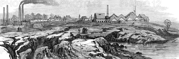 Subsidence of land at the Northwich Salt-Mines, 1881. Creator: Unknown.