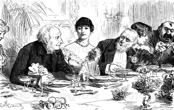 ...he hastened to assure his fair neighbour that the Empire was the best Government for France1881 Creator: R&E Taylor.