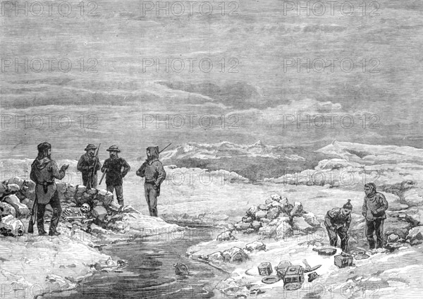 The American Franklin Search Expedition - grave of Lt. John Irving, R.N., 1881. Creator: Unknown.