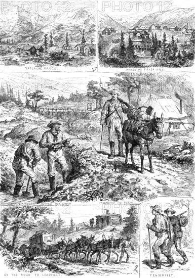 Sketches near Leadville, Colorado, 1881. Creator: Unknown.