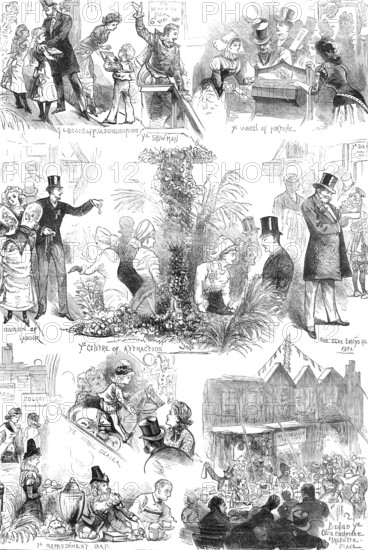 Ye Old English Fayre at the Royal Albert Hall, 1881. Creator: Unknown.