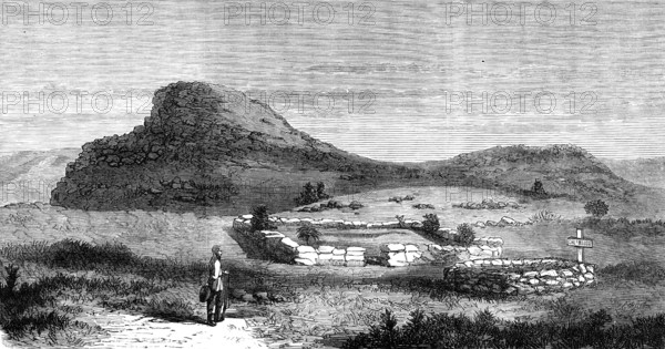 Summit of Majuba Hill,...graves of Captain Maude and soldiers killed in the fight of Feb. 27, 1881. Creator: Unknown.
