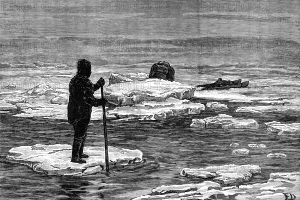 The American Franklin Search Expedition - ice breaking up, July 24, 1879, (1881). Creator: Frank Dadd.
