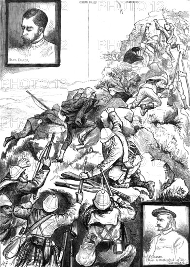 The Transvaal War: Sir George Colley's midnight ascent of Majuba Hill, February 26, 1881. Creator: Unknown.
