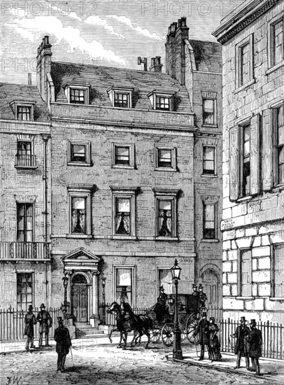 Lord Beaconsfield's house at 19, Curzon-Street, Mayfair, where he died, 1881. Creator: Unknown.