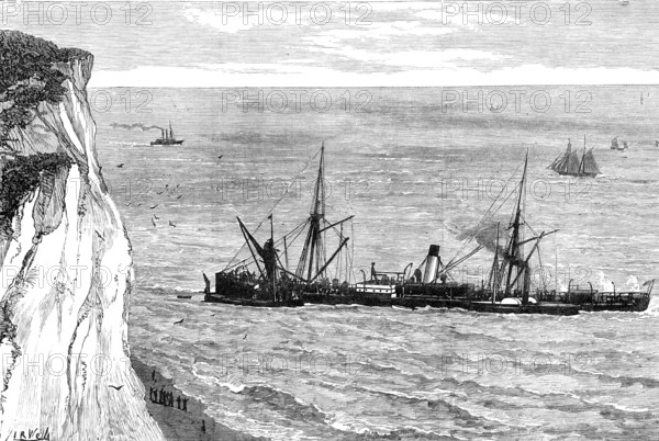 The Flamingo ashore at St. Margaret's Bay, near the South Foreland, 1881. Creator: Unknown.