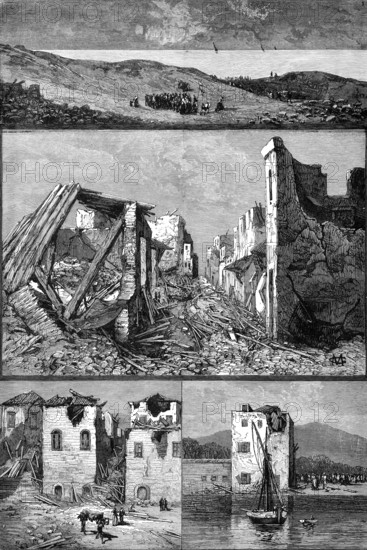 Ruins in Chios after the late disastrous earthquake, 1881. Creator: Unknown.